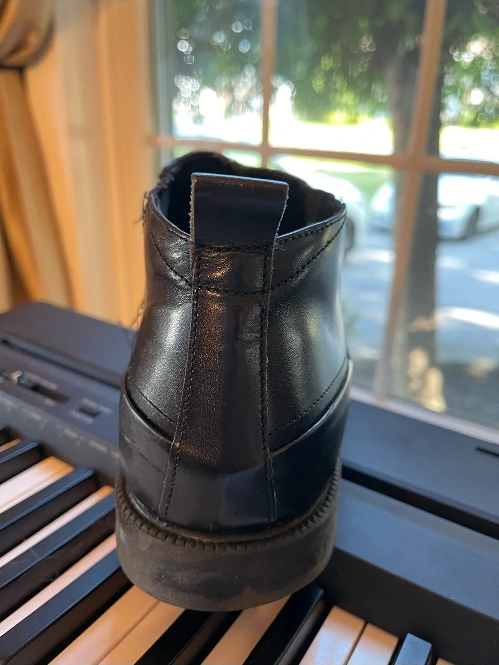 Stacy Adams Men’s Edison Blk Leather Boot Shoes SZ 11